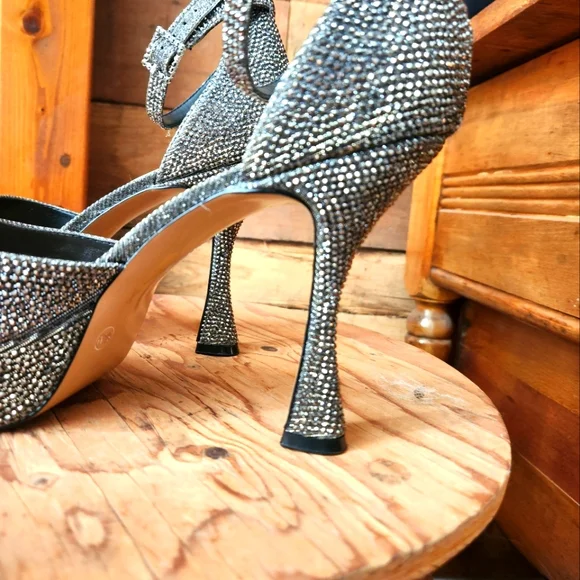 MIX NO.6 LAPEA PLATFORM RHINESTONE COVERED SANDALS/HEELS-SIZE 8.5 - Picture 12 of 12